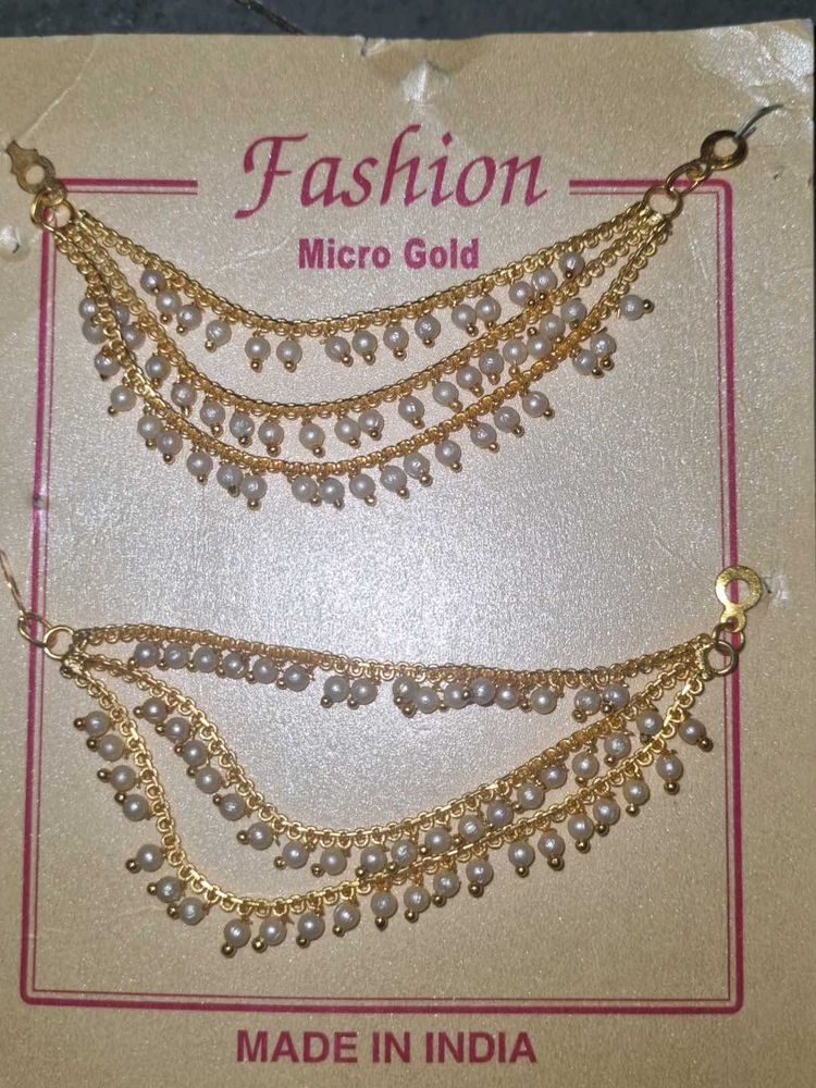 Bahubali Brass Copper Ear Chains