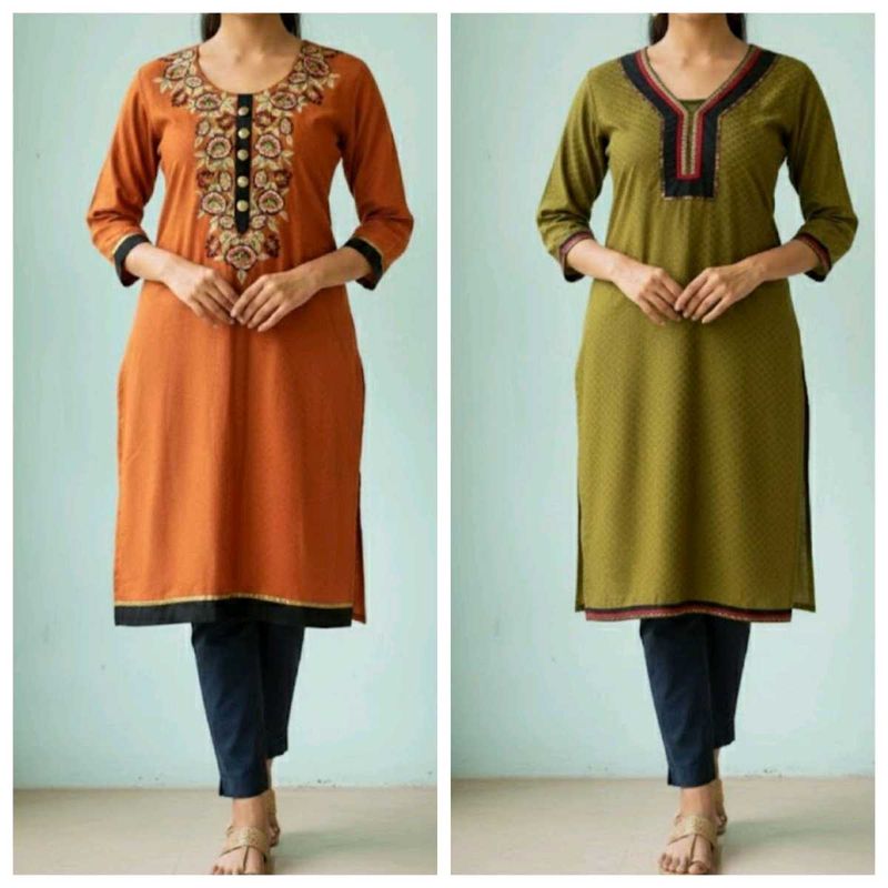 Elegant Women&#39;s Kurtas - Set of 2