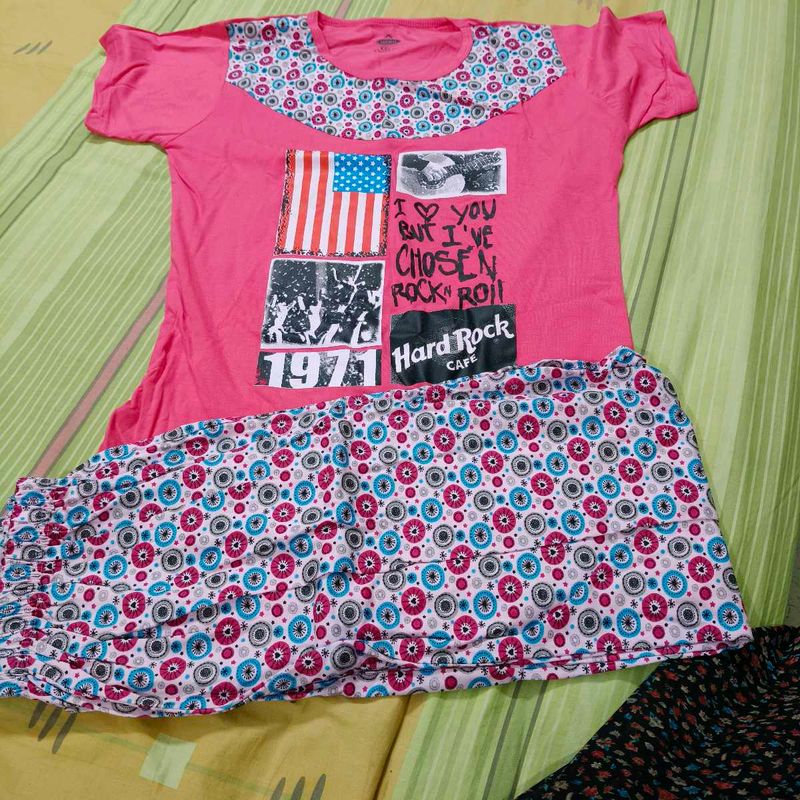 Pink Hard Rock Pajama Set
