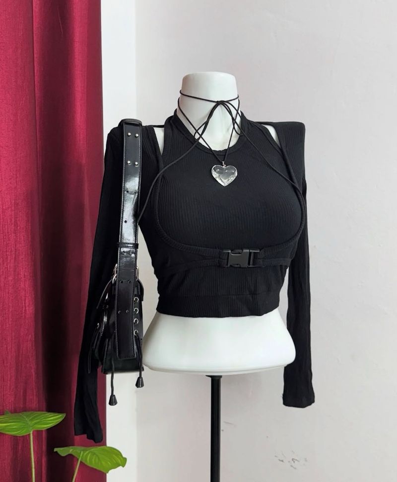 Black Halter Top