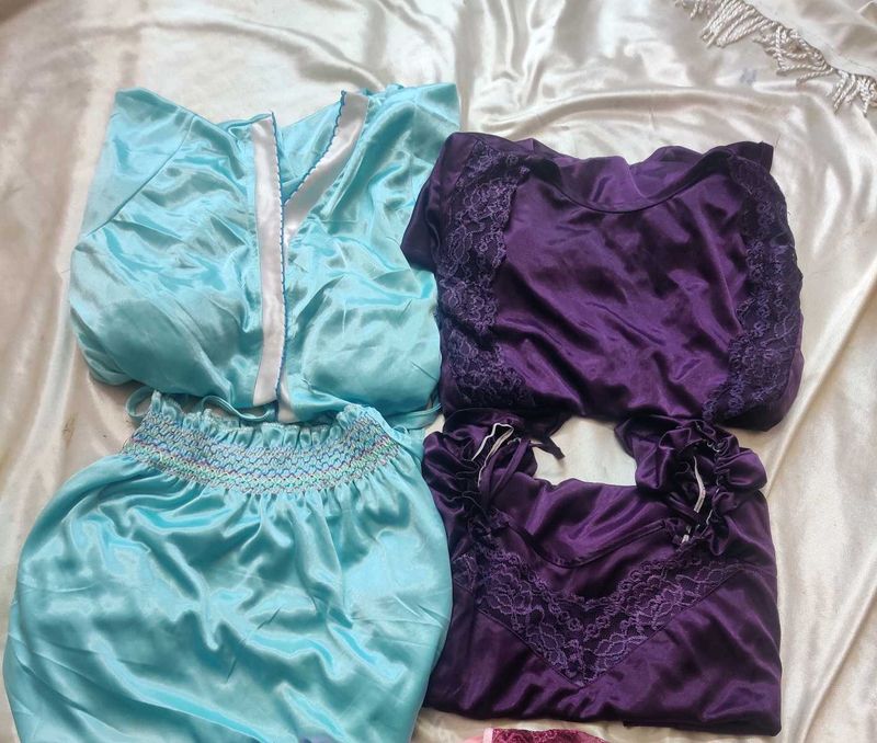 Satin Night Wear Combo