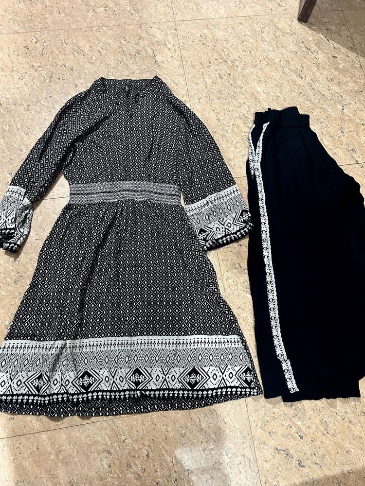 Patterned Dress &amp; Pants Set