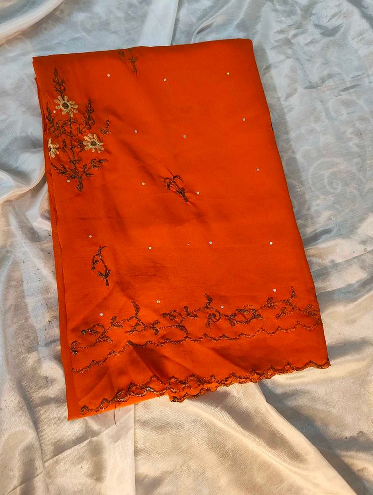 Elegant Orange Saree