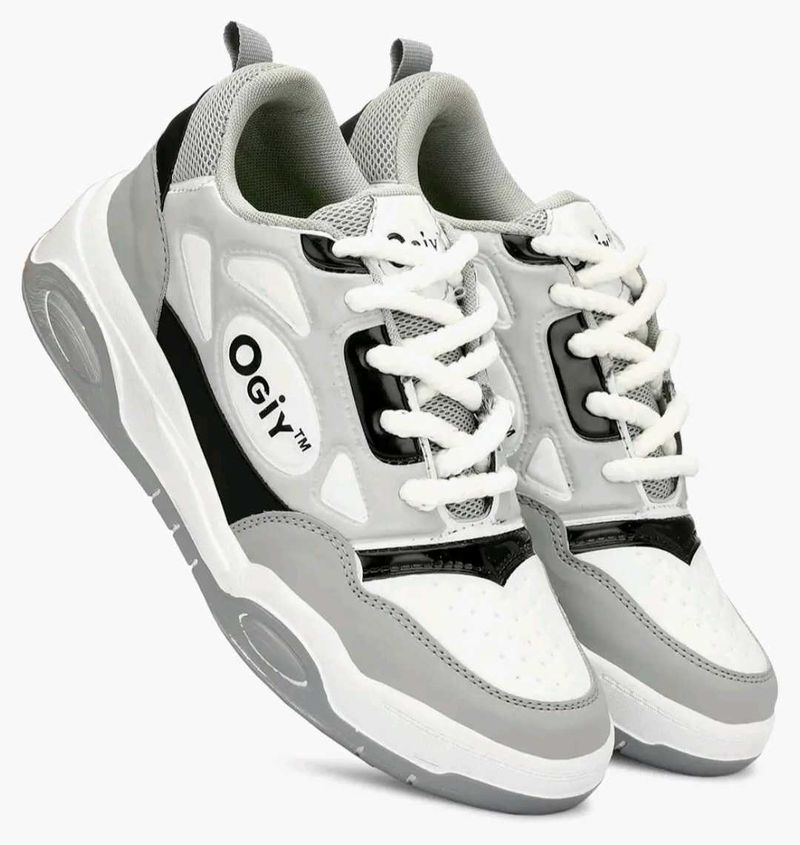 Ogiy Chunky Sneakers - Grey and White For Men