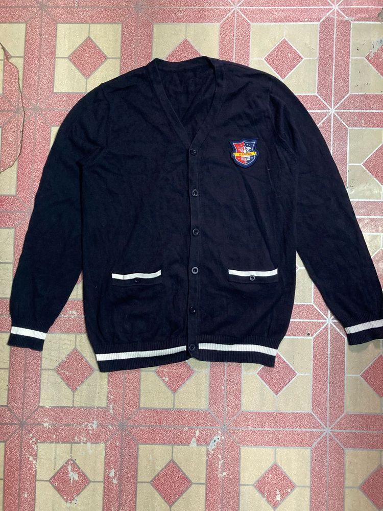 Blue Cardigan Sweater