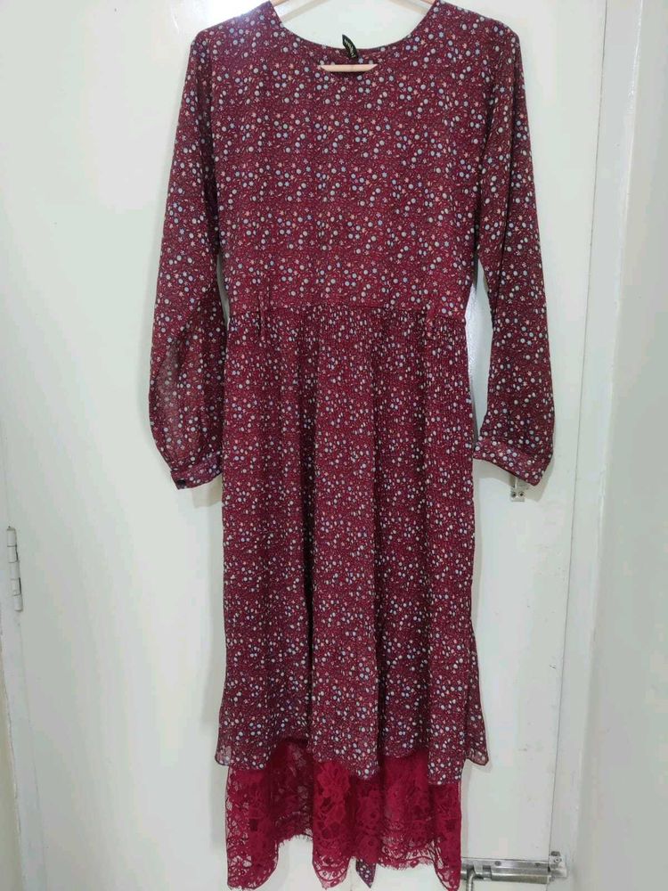 Floral Print Midi Dress