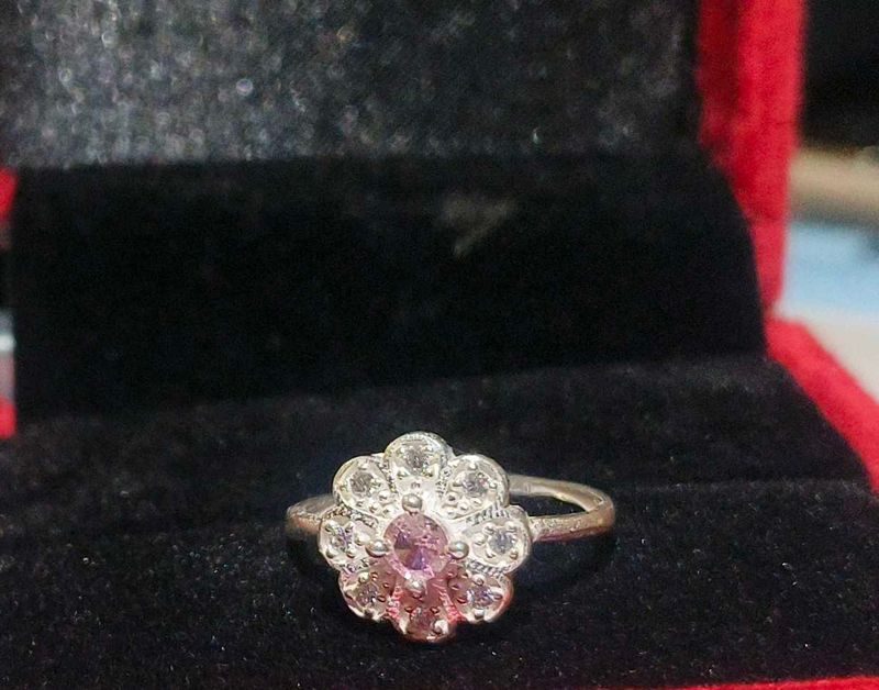 Floral Ring pure silver