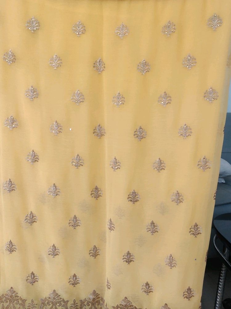 Yellow Saree (With Blouse Piece)