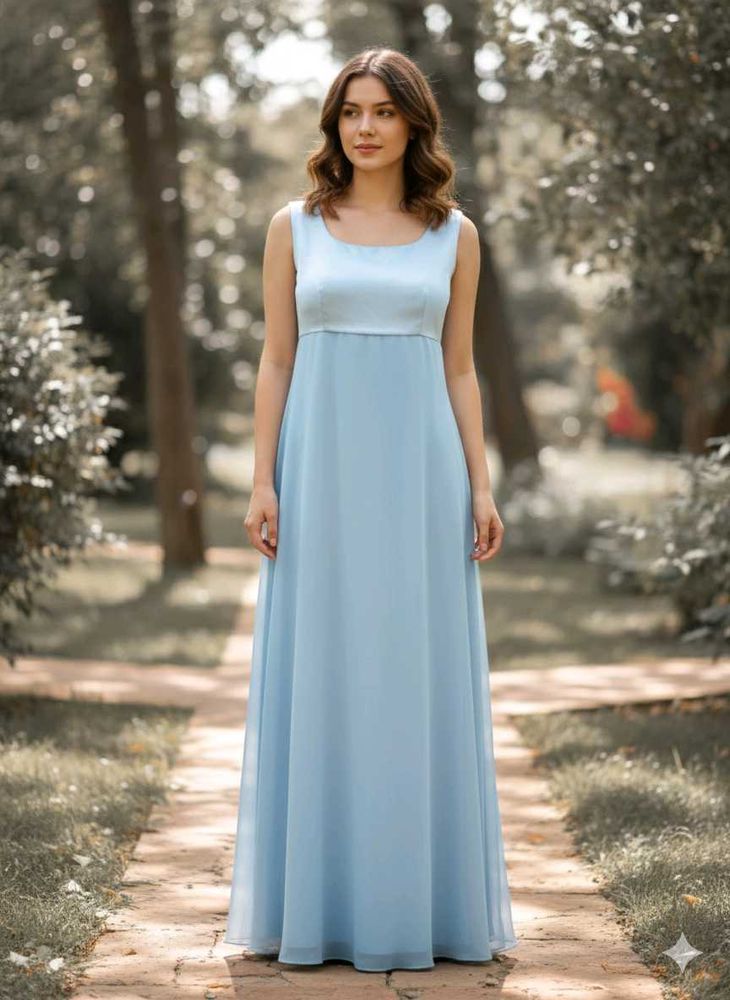 Elegant Blue Maxi Dress