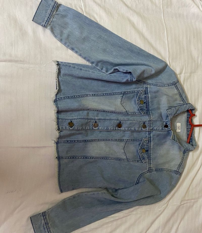 Frayed Hem Denim Jacket