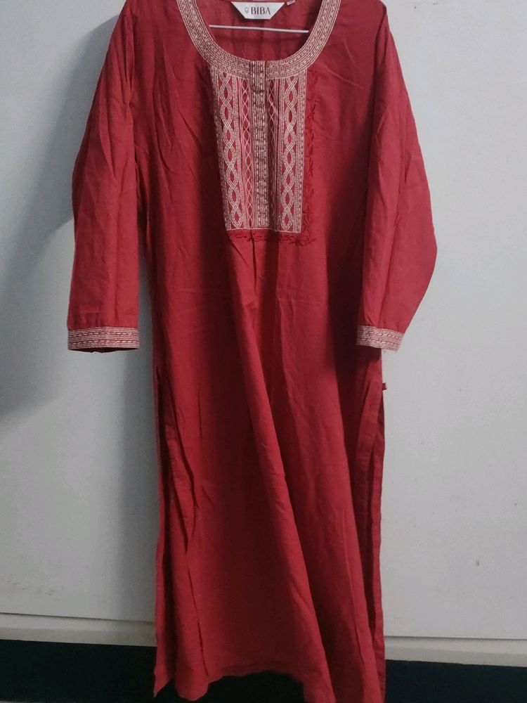 Biba Deep Red Kurta