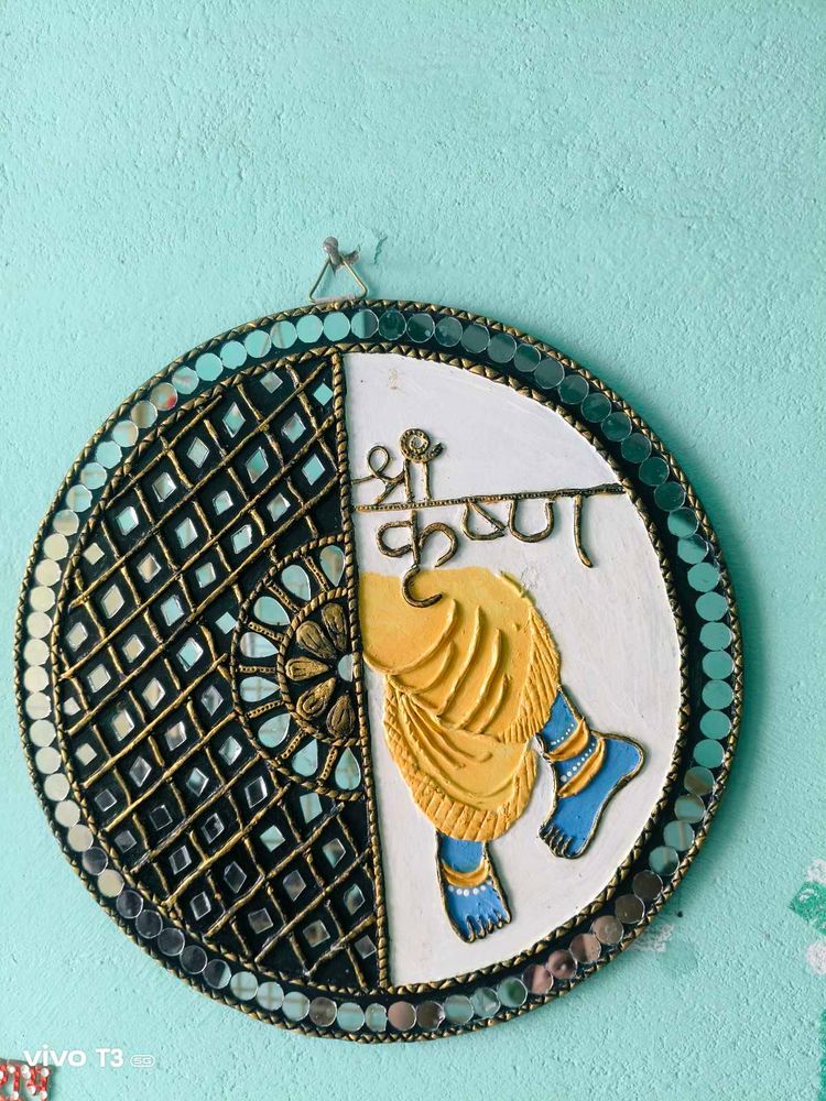 Beautiful Mandala Art Krishna&#39;s Feet