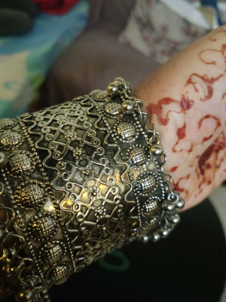 Boho Silver Cuff Bracelet