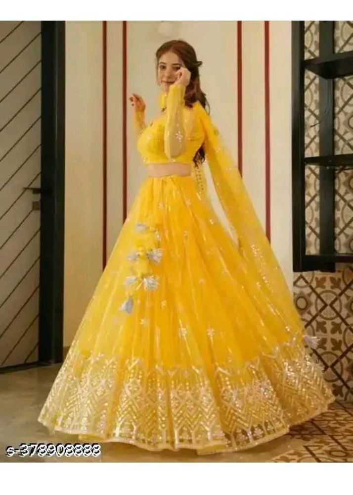 Elegant Yellow Lehenga Choli Set