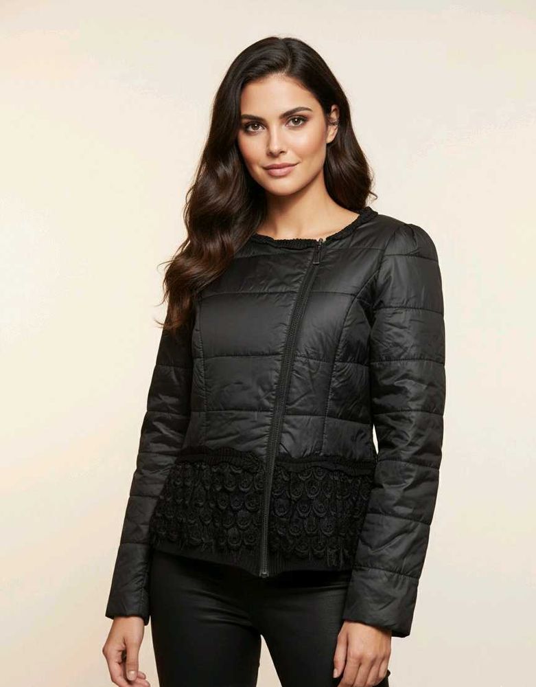 Chic Black Quilted Jacket
