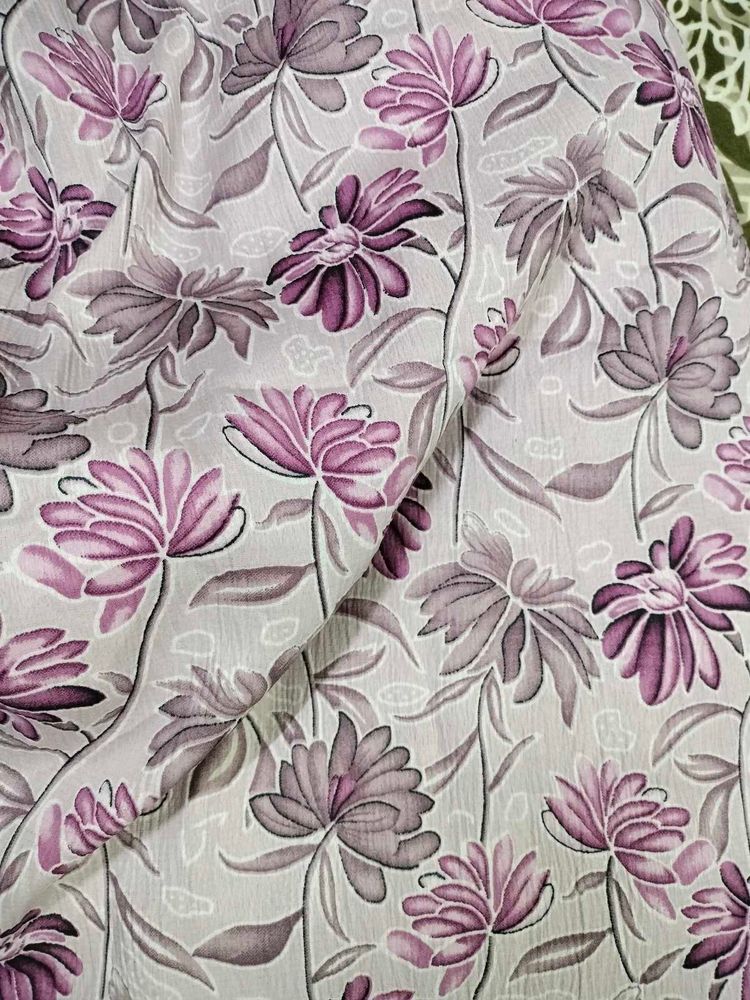 5 Mtr Full Suit Crush Cotton Fabric