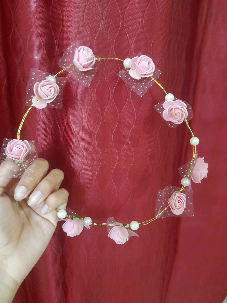 a princess floral tiara