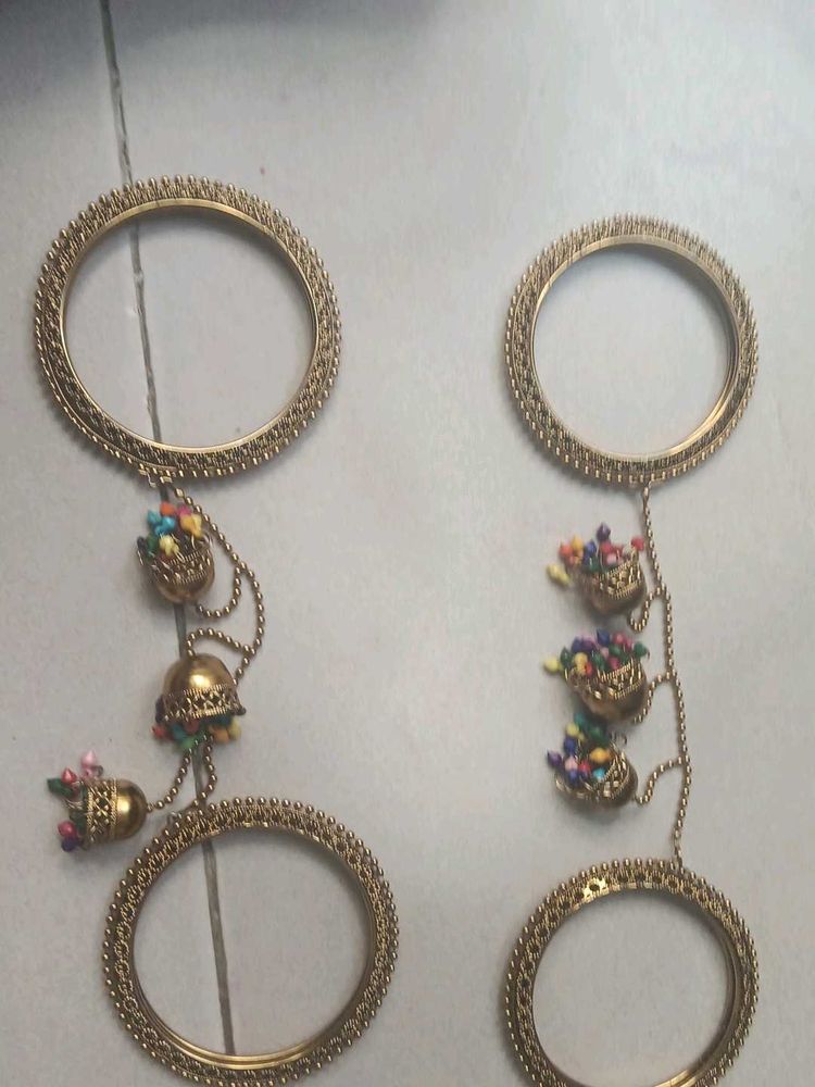 Golden Bangles with Charms