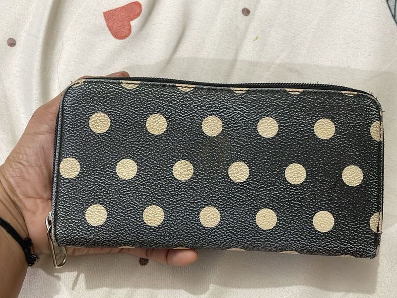 Polka Dots Wallet For Girls/ Women