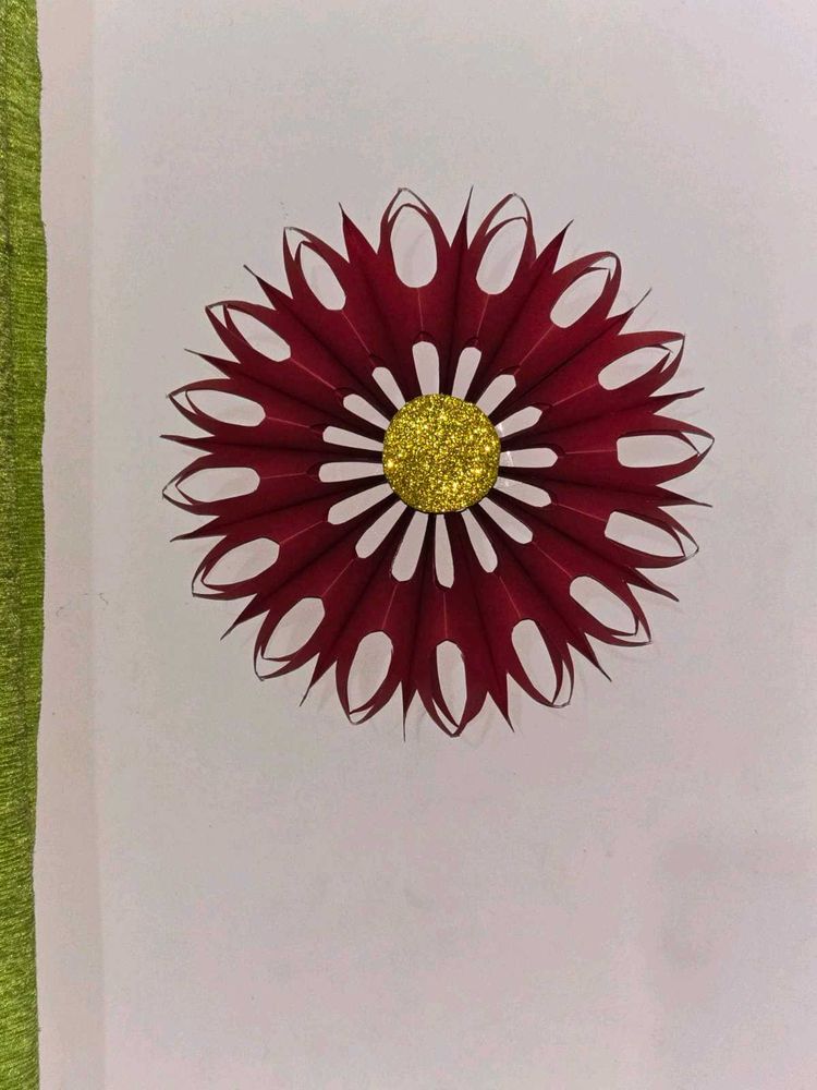 Red Paper Flower Decor