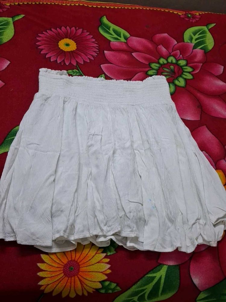 White Mini Skirt..branded