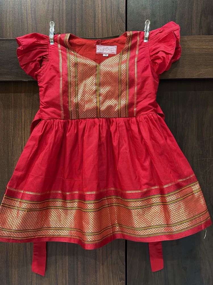 Adorable Red Ethnic Dress