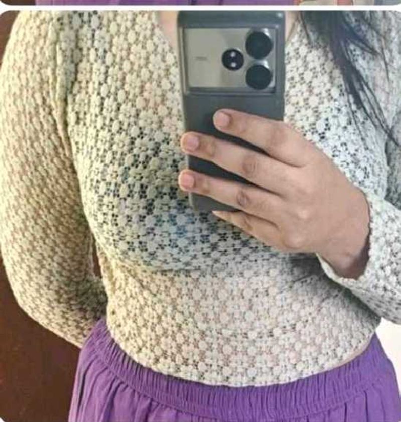 Crochet Knit Top
