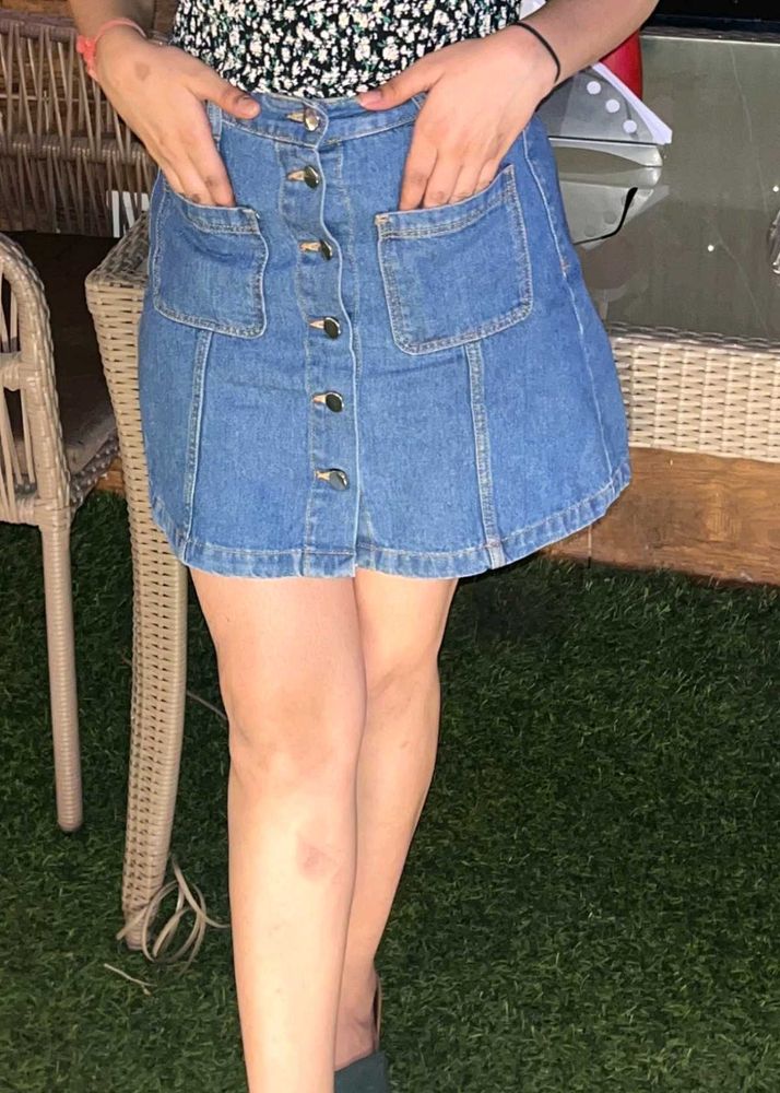 Denim Mini Skirt