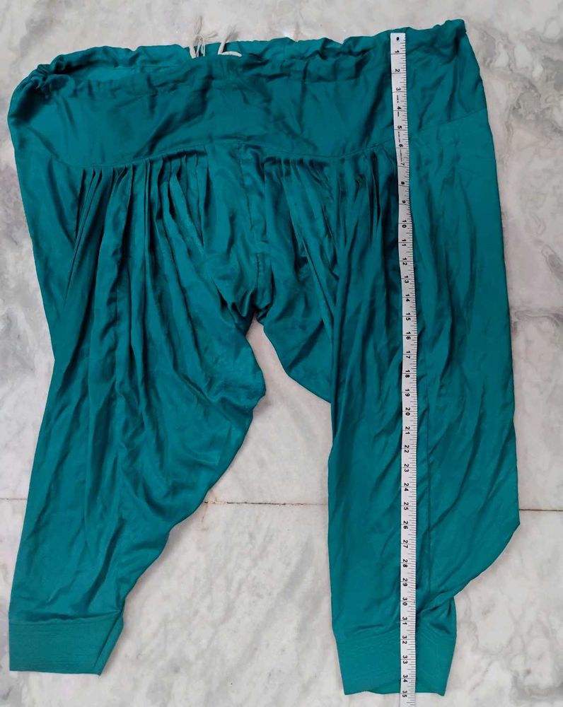 Crape Silk Pant Sea Green Colour