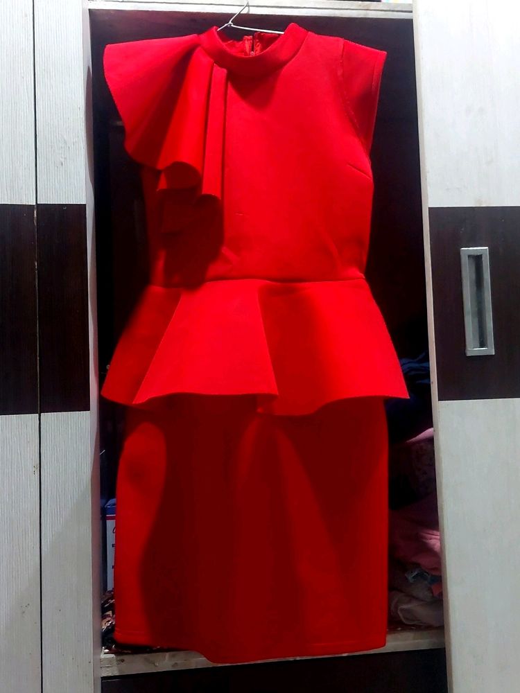 Beautiful Red Party Wear Dress.