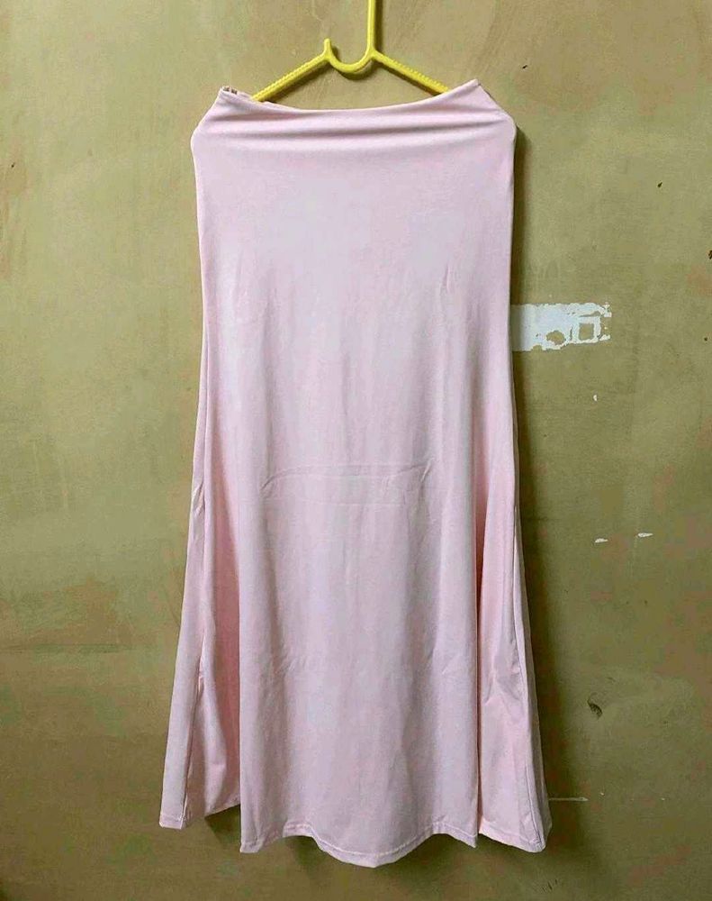 Pink Solid Skirt