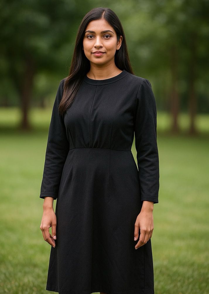 Elegant Black Midi Dress