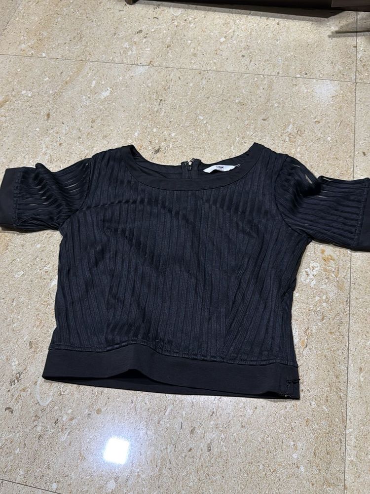 Black Sheer Top