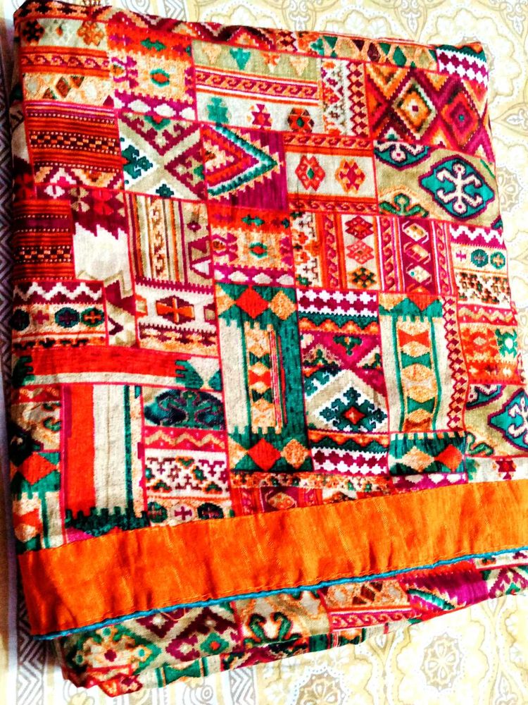 Swap Avilable Colorful Patchwork Kimono Saree 2