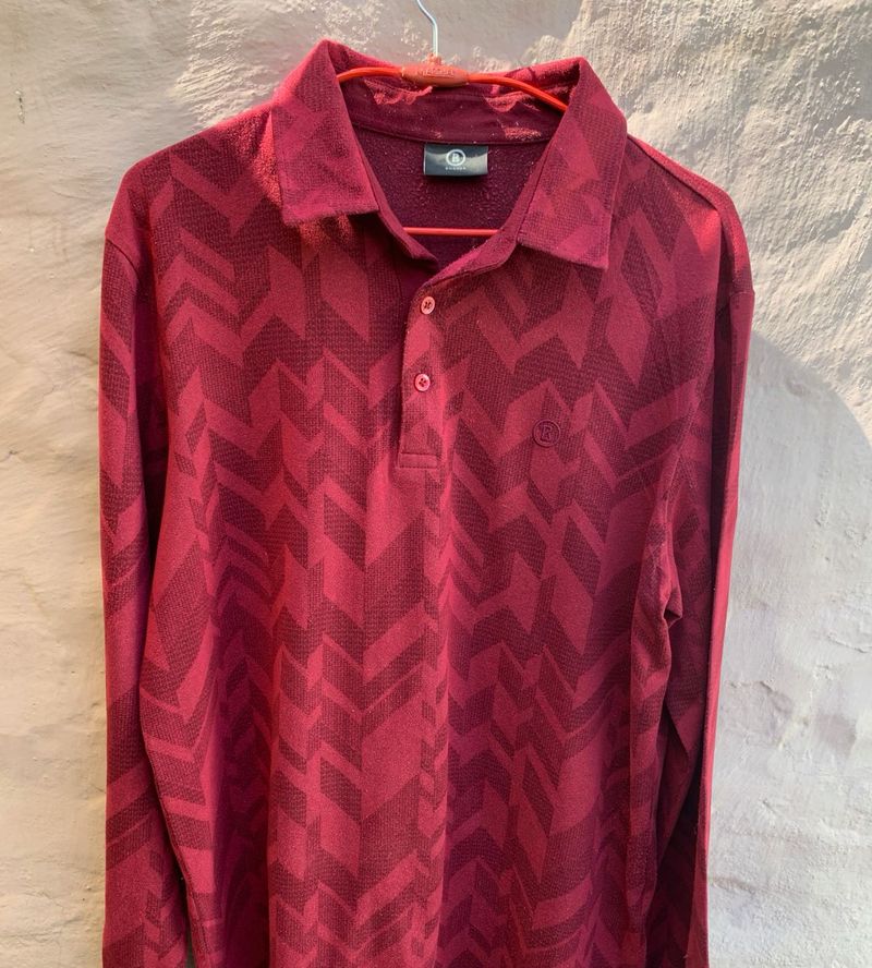 Maroon Bogner orignal  Patterned Shirt