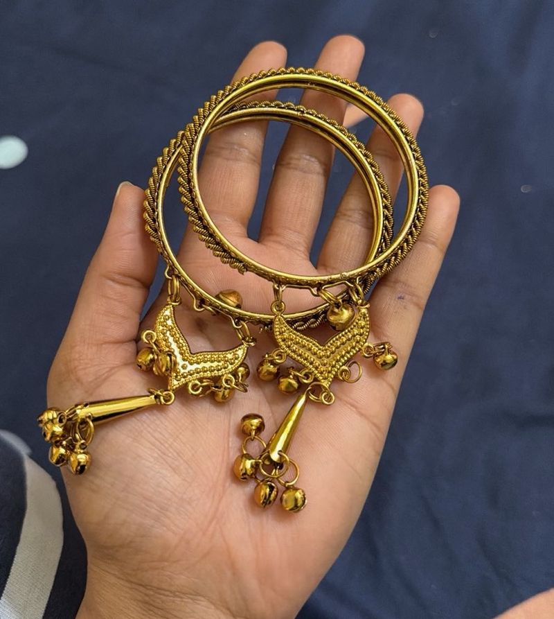 Golden Dangle Bangles
