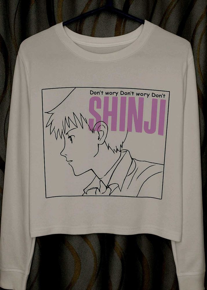 Shinji Anime Graphic Crop Top