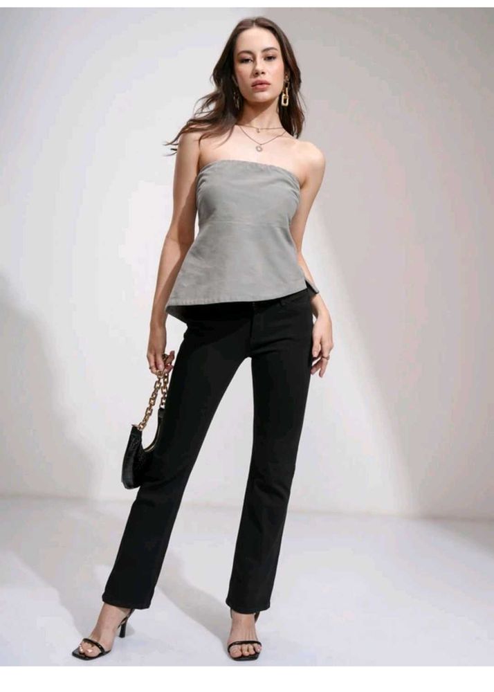 Tokyo Talkies Sleeveless Grey Top