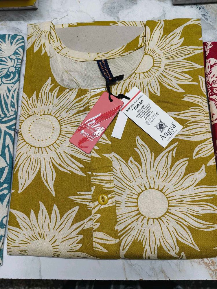 AAYGA Floral Print Kurta