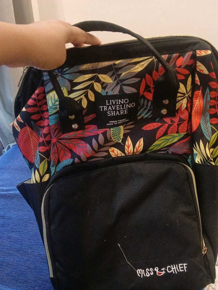 Floral Leaf Diaper Bag