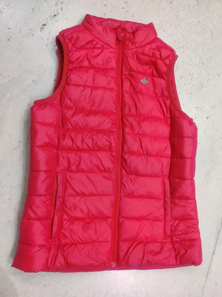 MODE Red Tape Sleeveless Puffed Jacket For Girls