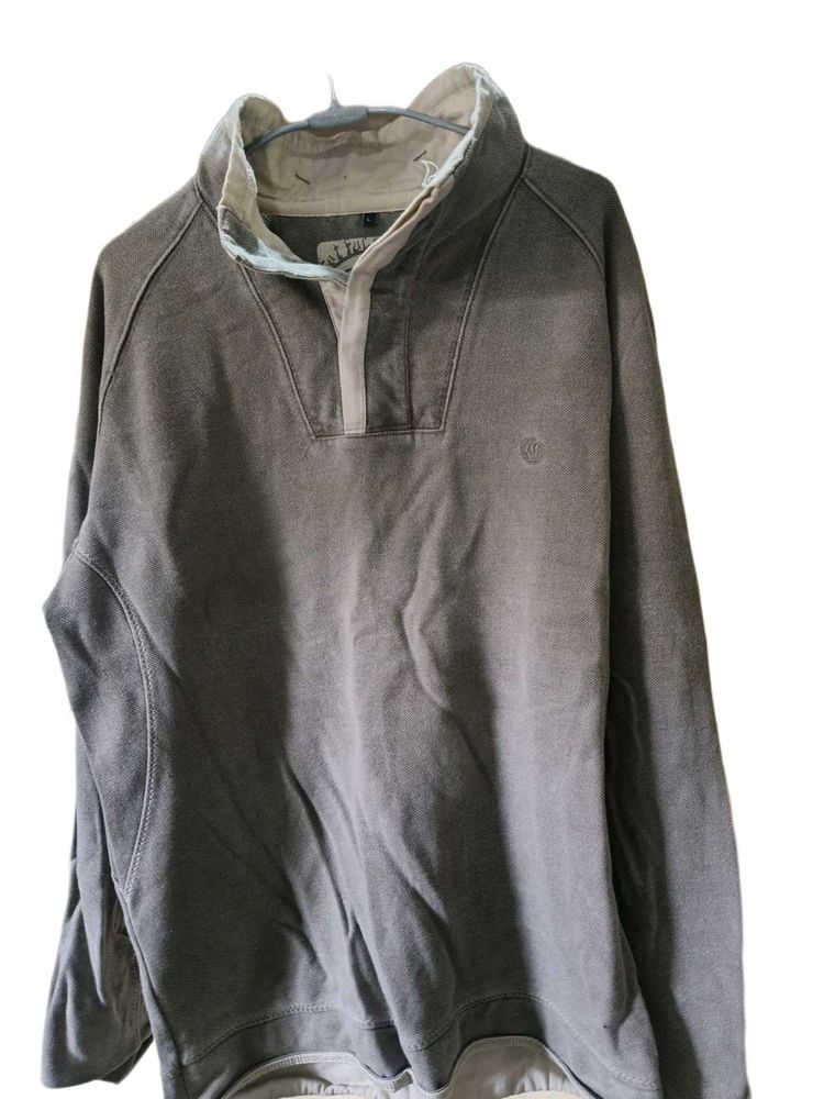 Vintage Gray Pullover Sweatshirt