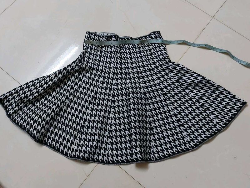 Black Check Skirt