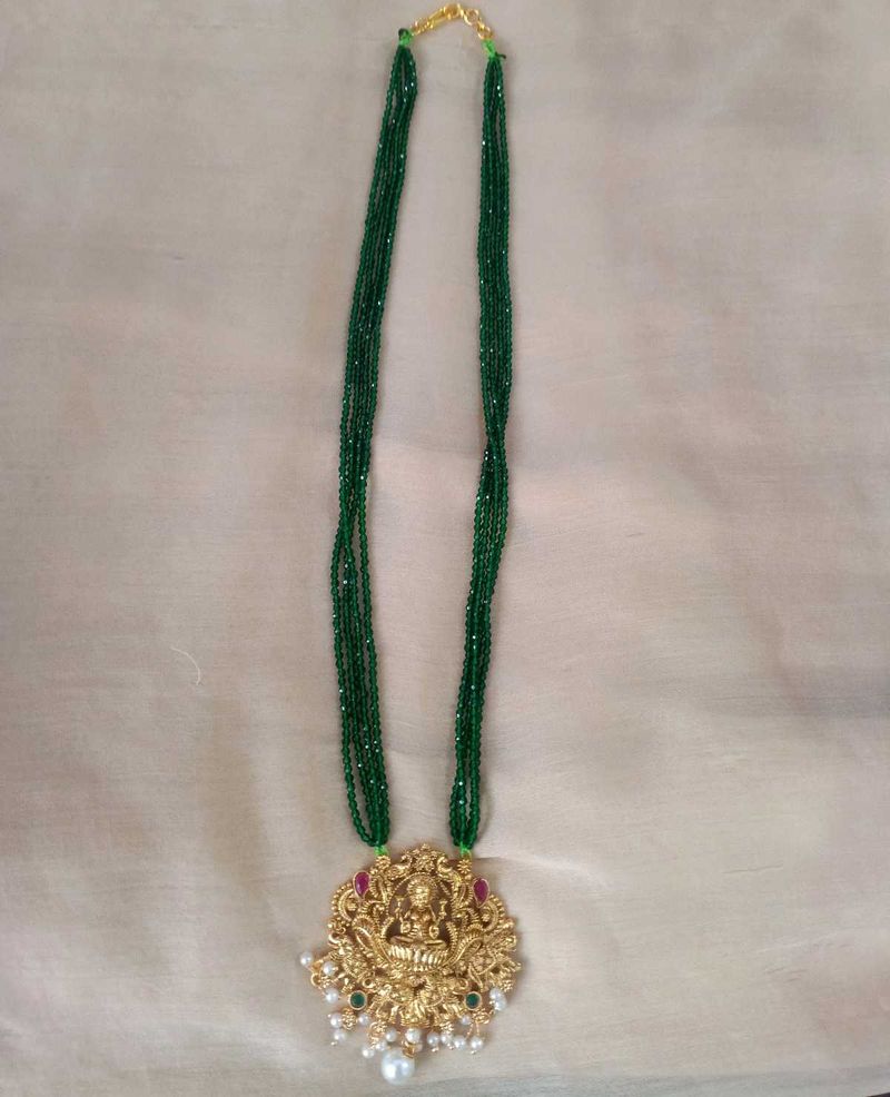 Elegant Lakshmi Pendant Necklace