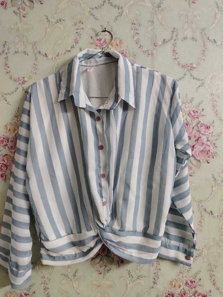 Blue Stripe Top