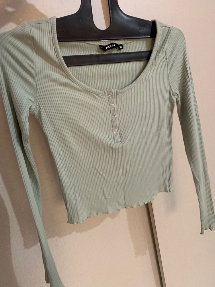 Cute Sage Green Top
