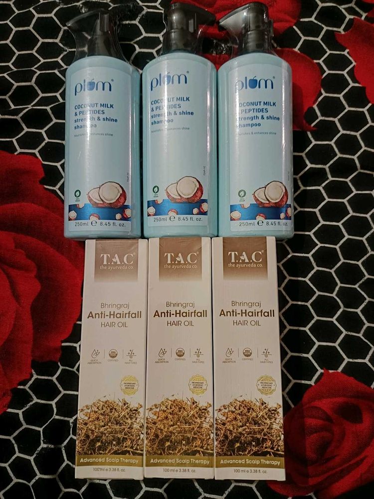 Pack Of 6, Shampoo, Hair Oil