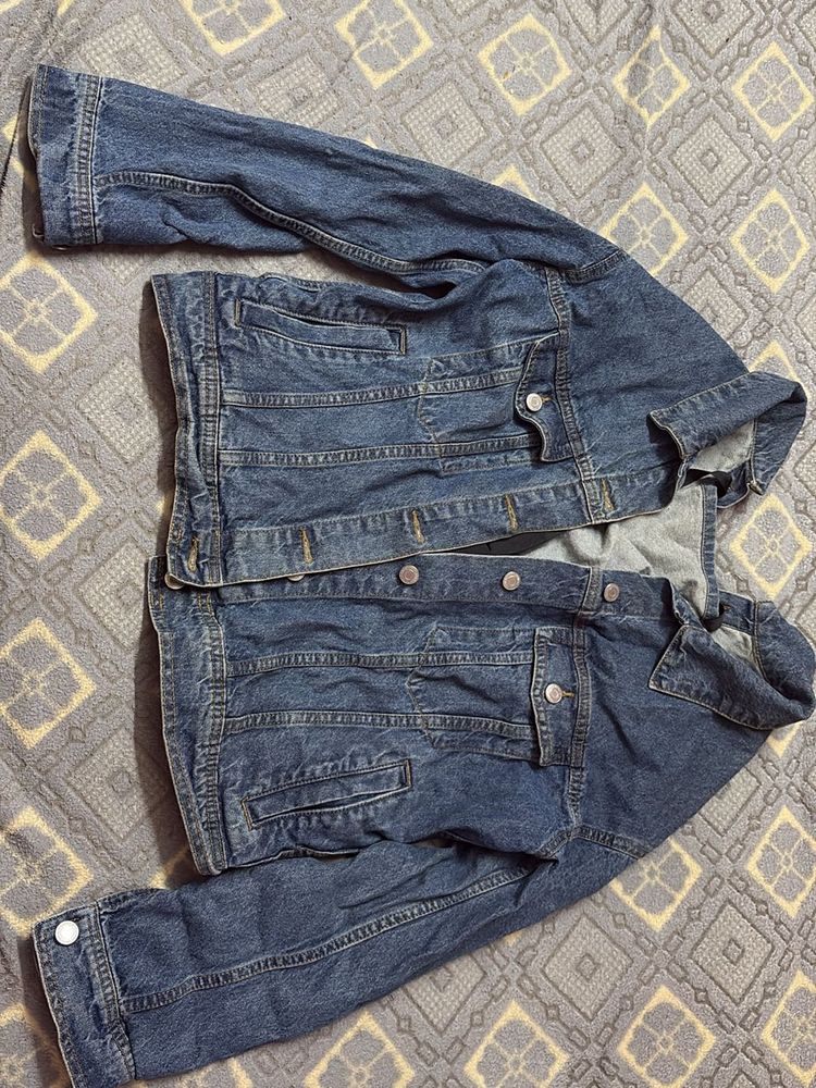 Unique Tie Up Back Denim Jacket