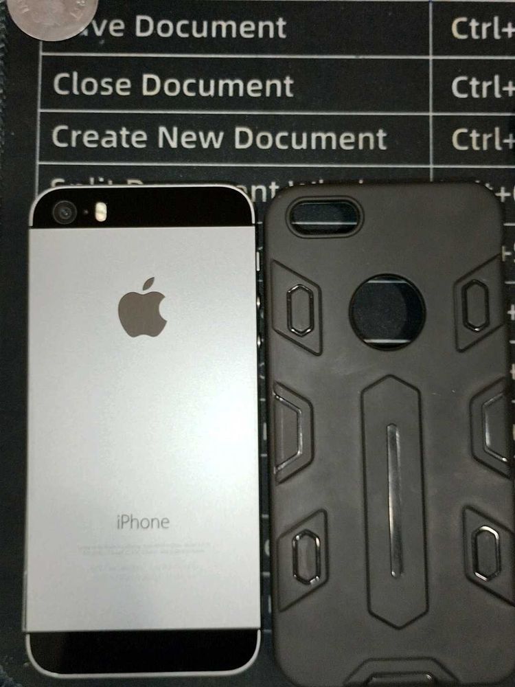 iPhone 5s With Black Case And Charger, Headphones