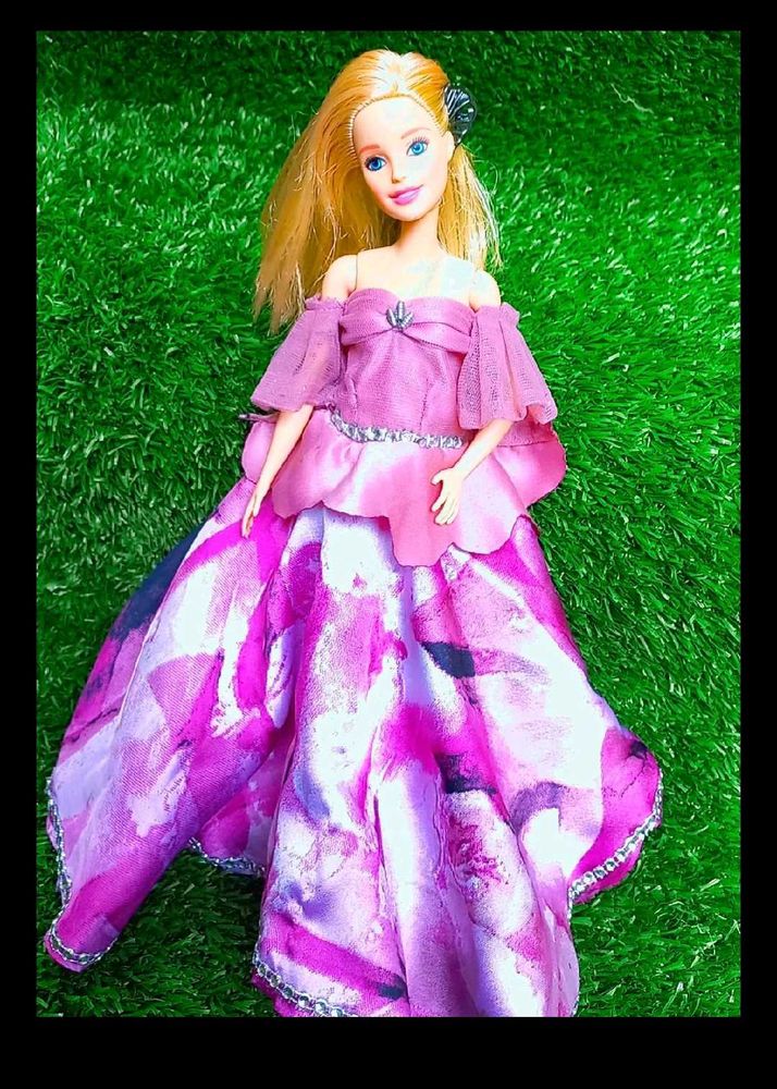 Vintage Barbie Pink Floral Dress